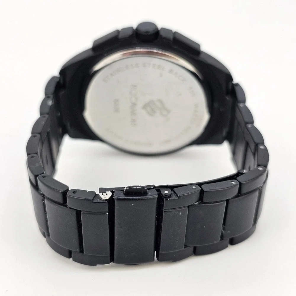 Rocawear Men's Watch 45MM Black Dial Black Bracelet Band‎ 7